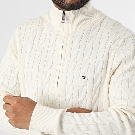 Tommy Hilfiger - Jersey clásico con cremallera 6532 Beige