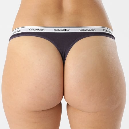 Calvin Klein - Lot De 3 Strings Femme 5209 Blanc Lavande Violet Foncé