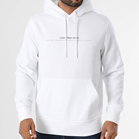Hoodie Sudaderas Calvin Klein Blancas Sudadera Blanca Sudadera De