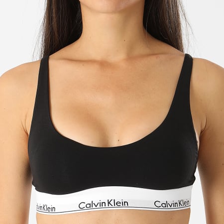 Calvin Klein - Sujetador Bralette Mujer Ligeramente Forrado QF7586E Negro