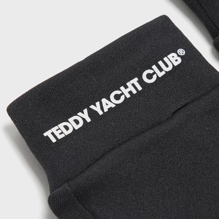 Teddy Yacht Club - Gants New Typo Noir Blanc