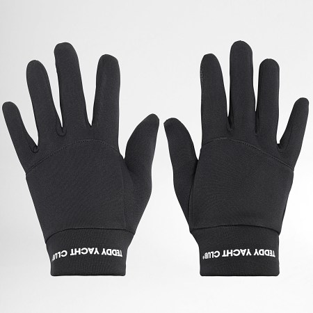 Teddy Yacht Club - Gants New Typo Noir Blanc