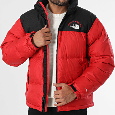 The North Face Piumino Retro Nuptse con cappuccio 1996 A3C8D Rosso Nero Ryses