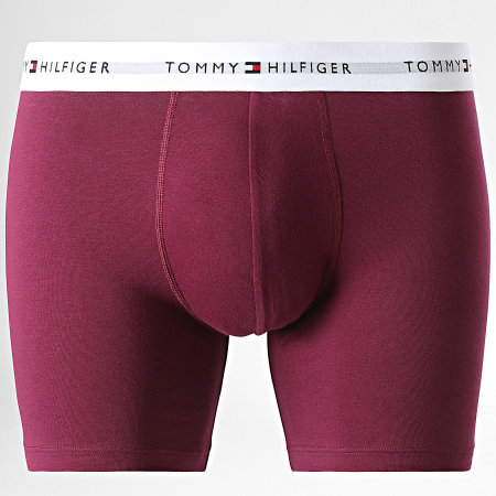 Tommy Hilfiger - Lot De 3 Boxers 3061 Noir Bordeaux Bleu Roi