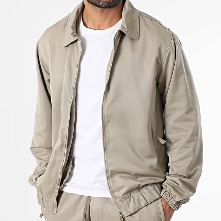 Ikao - Ensemble Veste Zippée Et Pantalon Beige