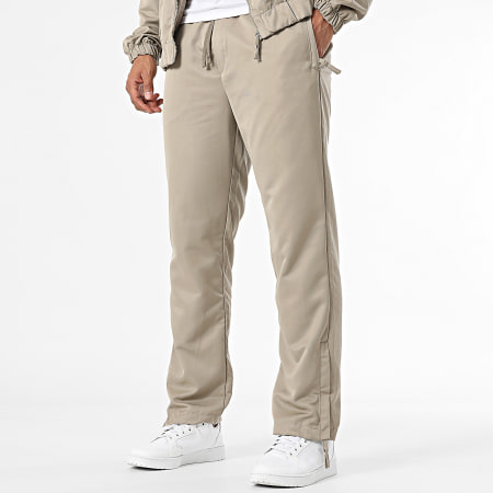 Ikao - Ensemble Veste Zippée Et Pantalon Beige