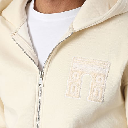 Ikao - Sweat Zippé Capuche Beige