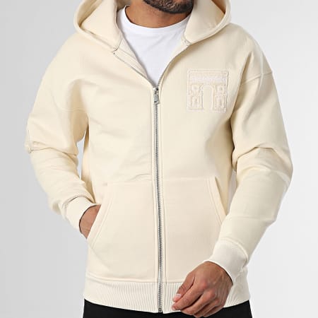 Ikao - Sweat Zippé Capuche Beige
