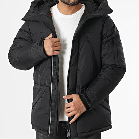 Schott NYC - Parka con capucha Elwin Negra