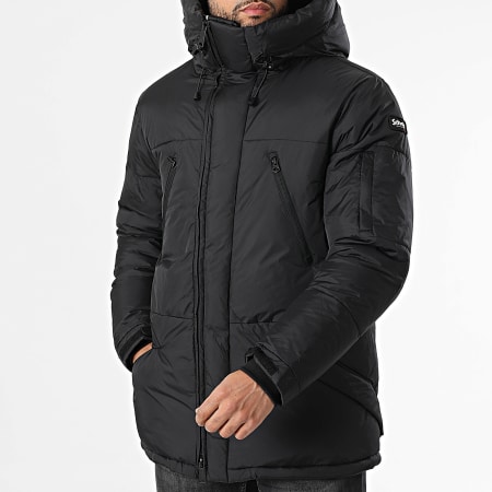Schott NYC - Parka con capucha Elwin Negra