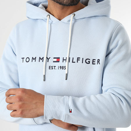 Tommy Hilfiger - Sweat Capuche Tommy Logo 1599 Bleu Clair