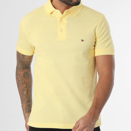 Tommy Hilfiger - Polo Manches Courtes Slim 1985 7771 Jaune