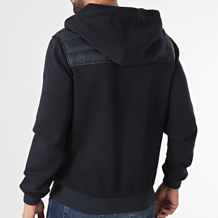 Tommy Hilfiger - Veste Zippée Capuche Mix Media 9007 Bleu Marine