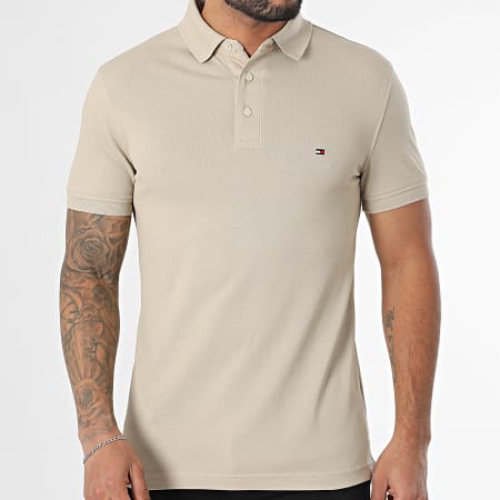 Tommy Hilfiger - Polo Manches Courtes Slim 1985 7771 Beige