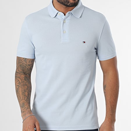Tommy Hilfiger - Polo Manches Courtes Slim 1985 7771 Bleu Clair