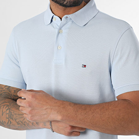 Tommy Hilfiger - Polo Manches Courtes Slim 1985 7771 Bleu Clair