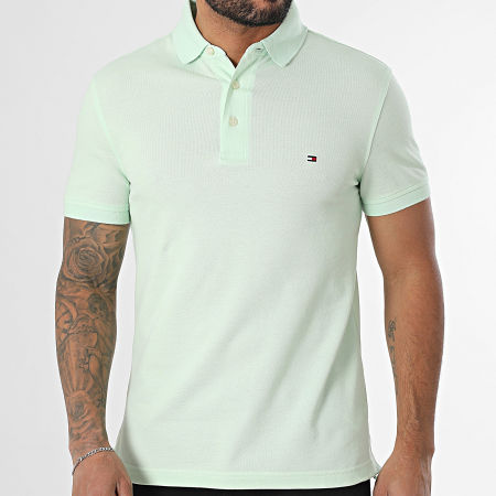 Tommy Hilfiger - Polo Manches Courtes Slim 1985 7771 Vert Clair