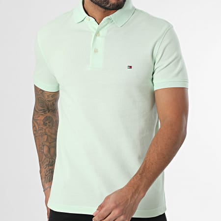 Tommy Hilfiger - Polo Manches Courtes Slim 1985 7771 Vert Clair