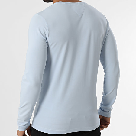 Tommy Hilfiger - Tee Shirt Manches Longues Slim 0804 Bleu Clair