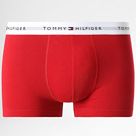 Tommy Hilfiger - Lot De 3 Boxers Trunk 2761 Bleu Marine Vert Bouteille Rouge