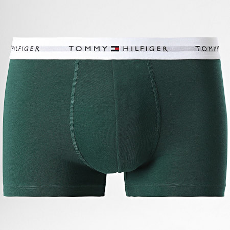 Tommy Hilfiger - Lot De 3 Boxers Trunk 2761 Bleu Marine Vert Bouteille Rouge