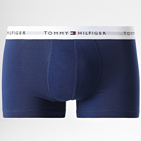 Tommy Hilfiger - Lot De 3 Boxers Trunk 2761 Bleu Marine Vert Bouteille Rouge