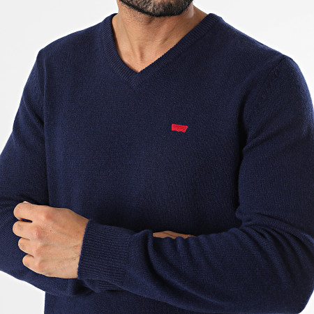 Levi's - A8618 Jersey azul marino con cuello en V