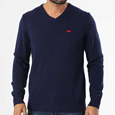 Levi's - A8618 Jersey azul marino con cuello en V