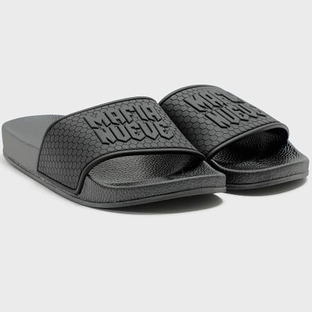 MA9 Mafia Nueve - Logo zwarte teenslippers