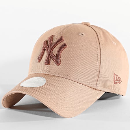 New Era - Gorra de mujer 9Forty NY con logotipo metálico 60580733 Beige