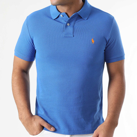 Polo Ralph Lauren - Polo Manches Courtes Slim Original Player Bleu Roi