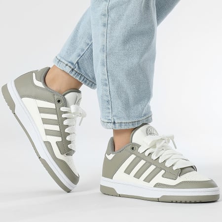 Adidas Performance - Rapid Court Low Zapatillas Mujer J JR0165 Silver Pebble Cloud White Calzado Blanco