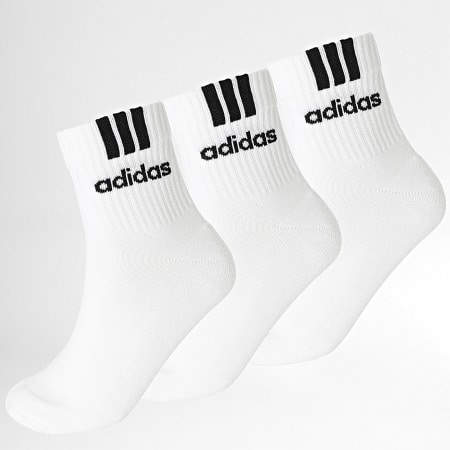 Adidas Sportswear - Lot De 3 Paires De Chaussettes 3 Stripes Linear HT3437 Blanc