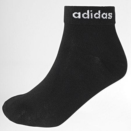 Adidas Performance - Lote de 3 Pares de Calcetines Linear IC1306 Negro Blanco Gris Brezo