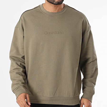 Calvin Klein - Sweat Crewneck NM2724E Vert Kaki