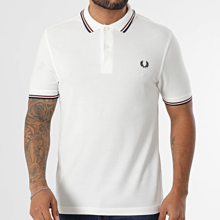 Fred Perry - Polo Manches Courtes Twin Tipped MM3600 Blanc