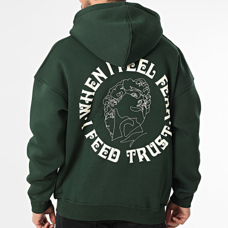 Ikao - Sweat Capuche Vert Foncé