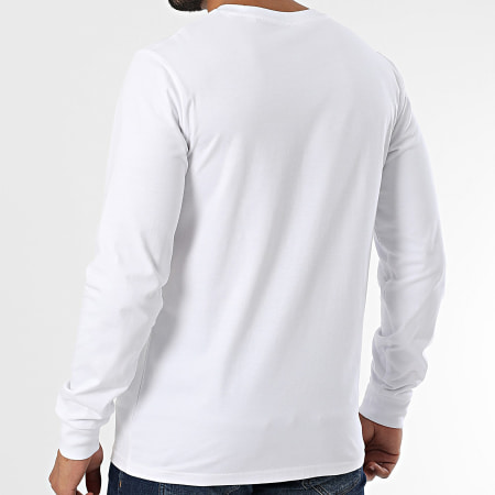 Luxury Lovers - Tee Shirt Manches Longues Rib Heart Series Small Black Blanc