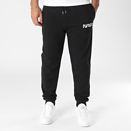 NASA - Pantalones Jogging Gusano Negro Blanco
