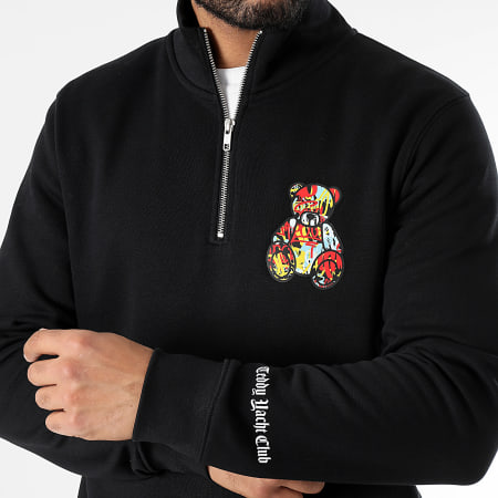 Teddy Yacht Club - Sweat Col Zippé Art Series Noir