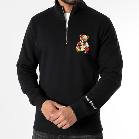Teddy Yacht Club - Sweat Col Zippé Art Series Noir