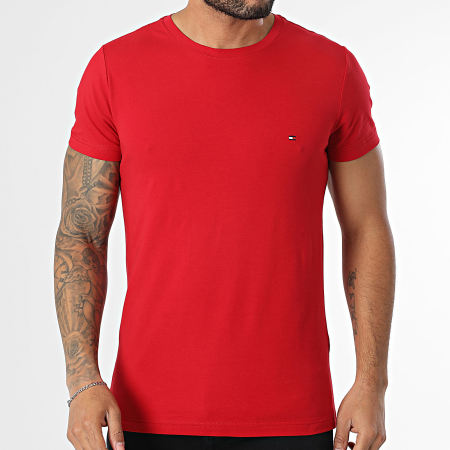 Tommy Hilfiger - Tee Shirt Slim Stretch 0800 Rouge