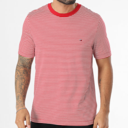 Tommy Hilfiger - Tee Shirt A Rayures Essential Seasonal 9995 Rouge Blanc