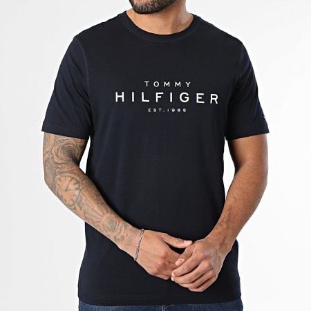 Tommy Hilfiger - Tee Shirt Big Hilfiger 7448 Bleu Marine