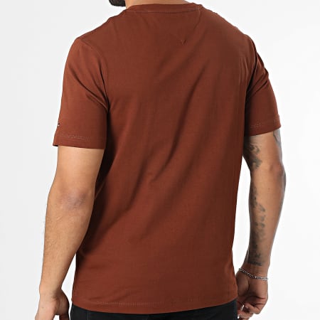 Tommy Hilfiger - Tee Shirt Script Logo 3691 Marron