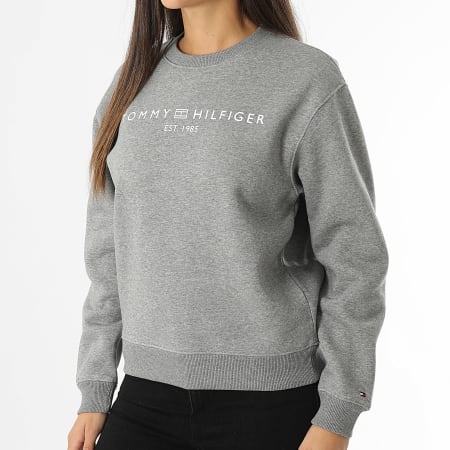 Tommy Hilfiger - Sweat Crewneck Femme Reg Corp Logo 9791 Gris Chiné