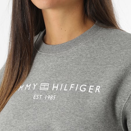 Tommy Hilfiger - Sweat Crewneck Femme Reg Corp Logo 9791 Gris Chiné
