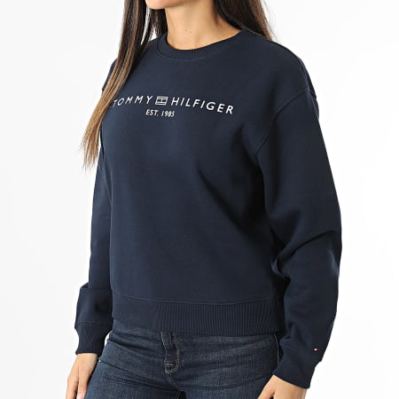Tommy Hilfiger - Sweat Crewneck Femme Reg Corp Logo 9791 Bleu Marine