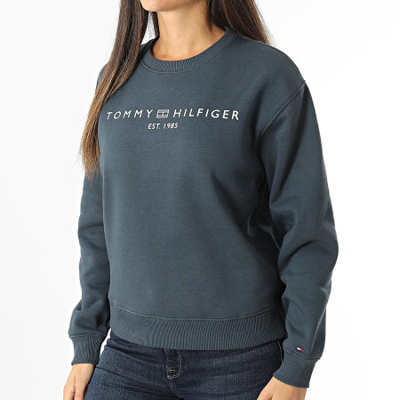 Tommy Hilfiger - Sweat Crewneck Femme Reg Corp Logo 9791 Gris Anthracite