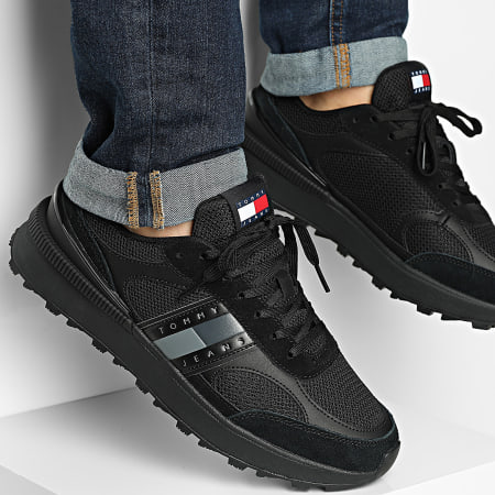 Tommy Jeans - Zapatillas Technical Runner Essential 1537 Negro